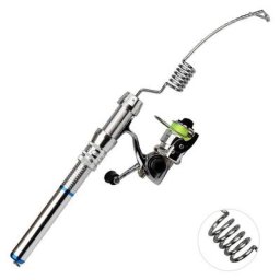Mini kit de moulinet de pêche portable en acier inoxydable accessoires de pêche sur glace lac