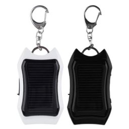 Chargeur de batterie solaire avec lampe de poche et porte-clés alimentation mobile batterie amh