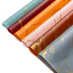 Papier d'emballage de fleurs Texture marbre doré bricolage artisanat Scrapbook Bouquet de mariage