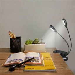 Lampe de lecture LED à pince pour 2 touristes lumière polyvalente réglable intensité variable