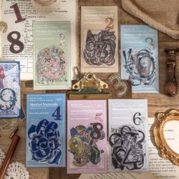 Autocollants lettres et chiffres Vintage 30 pièces Kit de lettres auto-adhésives pour cadeau