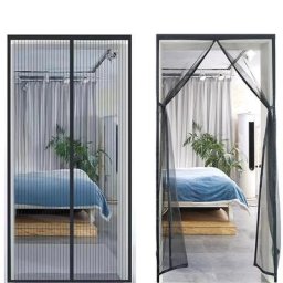 Rideau de porte magnétique d'été anti-moustiques insectes mouches maille fermeture automatique