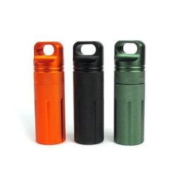 Conteneur de pilules hermétique en alliage d'aluminium bouteille Portable d'extérieur