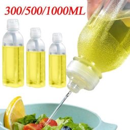 Bouteille d'assaisonnement en plastique pour salade Ketchup 1000ML Spray d'huile de cuisine