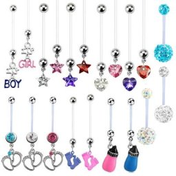 Anneaux de ventre en cristal Style mixte pour bébé bijoux de perçage pour le corps haltère