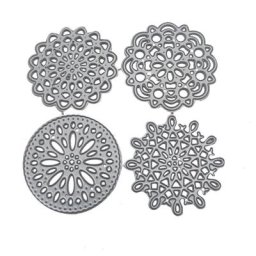 Matrices de découpe en métal de dentelle circulaire pochoir de bricolage Album de Scrapbooking