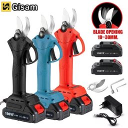 Sécateur électrique sans fil moteur sans balais 2 piles rechargeables outil de jardin bonsaï pour