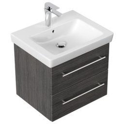 Meuble SDB avec vasque de Villeroy & Boch Subway 2.0 55 cm Charbon antique