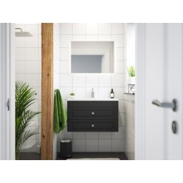Ensemble meuble SDB Mars 800 Cottage SlimLine miroir à LED Anthracite