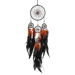 Grands capteurs de rêves avec perles plumes ornement mural style Boho pour chambre à coucher