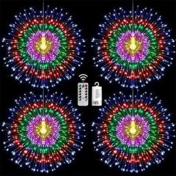 Guirxiété Lumineuse de enquêter d'Artifice à 180 LED 8 Modes VPN avec Étoile Fil de Cuivre et