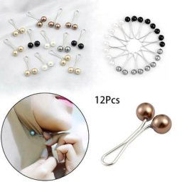 Épingle Hijab Multicolore pour Femme Musulmane Broche Antidérapante Écharpe de Sauna Châle