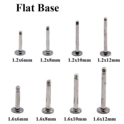 Barre de Labret en Acier 100 Pièces/Lot Tête Filetée 16G 14G Poteau Havana Uniquement pour