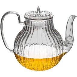Théière en verre résistant à la chaleur pot en verre de qualité tête de grue service à thé Kung