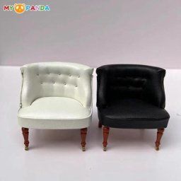 Canapé l'inventaire de style européen canapé en cuir chaise à dossier maison de poupées meubles