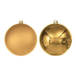 Boules de Noël en plastique, doré, Ø 10 cm, 4 pièces