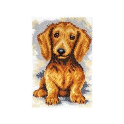 Tapis au point noué « basset », 50 x 74,5 cm