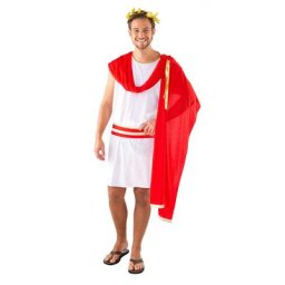 buttinette Déguisement de romain, rouge/blanc