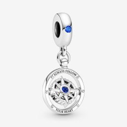 Charm Pendant Boussole Rotative