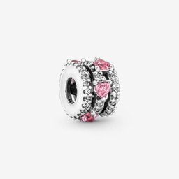 Charm Cœurs Triple Halo Scintillant