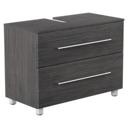 Meuble sous vasque 85 cm avec pieds charbon antique