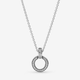 Pendentif&Collier Double Cercle