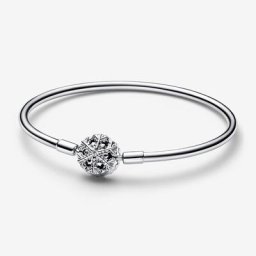 En cadeau* : Bracelet Jonc Fermoir Flocon de Neige Scintillant Moments