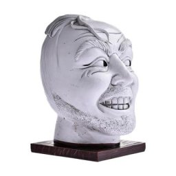 Serre-livres en résine avec visage humain Sculpture décor d'étagère
