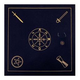 Nappe en velours avec poudres pour autel grill cartes de tarot serviettes de table