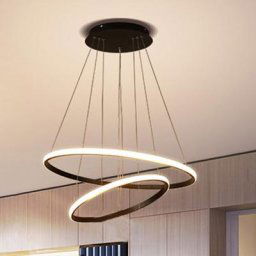 Plafonnier LED composé d'anneaux ronds design moderne éclairage d'intérieur luminaire décoratif