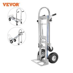 VEVOR 3 en 1 Chariot de Transport Pliable 350 kg Manuel Diable Multi-Usage Coulisseau d'Escalier