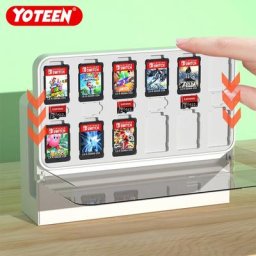 Yoteen-Boîte de rangement pour cartes de jeu Nintendo Switch étui OLED S6 cache anti-poussière