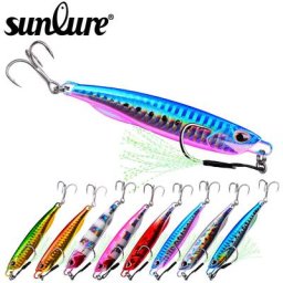 Sunlure 5 Pcs/lot Métal Jigging Cuillère 10g-15g-20g-30g-40g-50g-60g Rive Coulée Gabarit Glisser