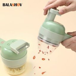 Hachoir Électrique Multifonction 4 en 1 Trancheuse Coupe-Légumes Broyeur Sans Fil Gadgets de
