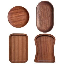Assiettes à Dessert en bois massif plateaux à fruits assiette à thé vaisselle de table plateaux à