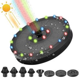 Fontaine à eau solaire LED 2.4W -3.8W pompe flottante pour jardin fontaine à énergie solaire pour