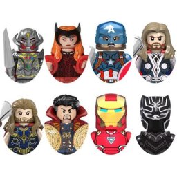 Blocs de construction super-héros en fer série de films briques Anime Mini jouets d'action blocs