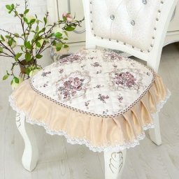 Coussin de chaise de salle à manger avec dentelle impression européenne coussins de siège quatre
