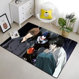 Tapis imprimé Death Note HD pour chambre d'enfant chaise de salon chevet polymère de sol simple