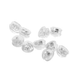 Supports de boucles d'oreilles en caoutchouc de Silicone transparent 10 pièces supports de boucles