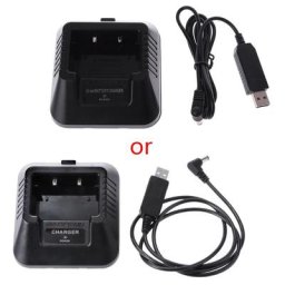 UV-5R USB Chargeur pour BAOFENG UV-5R UV-5RE DM-5R Walperforated Talkie Ham Radio