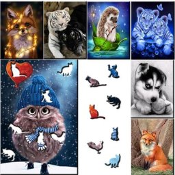 Puzzle en bois animal mystérieux théâtre de chat cadeau pour adultes et enfants fabuleux jeux