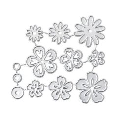 Mini matrices de découpe en métal de fleurs galets de scrapbooking album de bricolage timbre