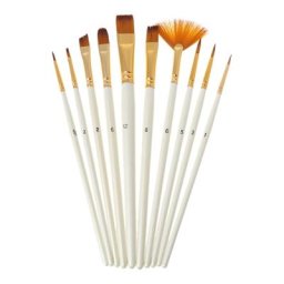 Pinceau à peinture aquarelle 10 pièces/ensemble enfants adultes débutants création de cours