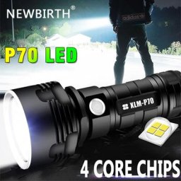 Lampe de poche LED aste USB haute puissance lampe de camping lumière étanche super lumineuse