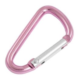 Mousqueton en alliage d'aluminium rose en forme de D fermeture de porte à ressort #8