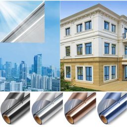 Film auto-adhésif pour fenêtre multi-taille unidirectionnel protection solaire pour verre