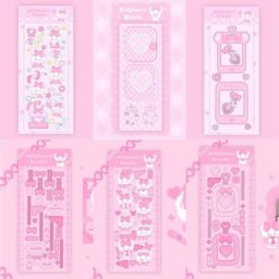 Autocollant rose Kawaii coréen Ins Idol Card Deco album photo scrapbooking papeterie décoration