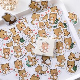 Autocollant mignon chien Akita étiquette de scrapbooking Kawaii autocollants de papeterie