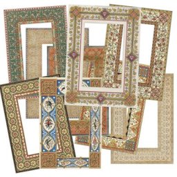 Autocollants décoratifs rétro pour scrapbooking 9 pièces/paquet cadre fleur vintage DIY